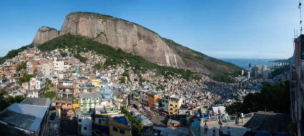 Brazil Mountains Skyline Rocinha Famous Favela Southern Area Rio Janeiro — Stock Photo, Image