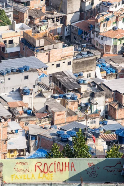 Brezilya Rocinha Nın Ufuk Çizgisi Detaylı Görüntüsü Rio Janeiro Nun — Stok fotoğraf