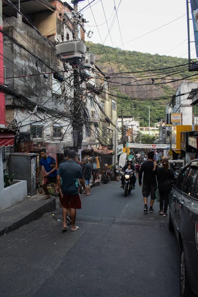 브라질 2023 Rocinha의 거리에서 자네이로의 지역에서 유명한 Favela Gavea 사이의 — 스톡 사진
