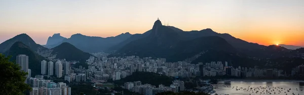 Ріо Жанейро Бразилія 2023 Панорамний Вид Захід Сонця Гори Цукрова — стокове фото