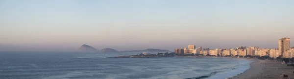 Ріо Жанейро Бразилія 2023 Вигляд Повітря Рожеве Світло Світанку Пляжу — стокове фото