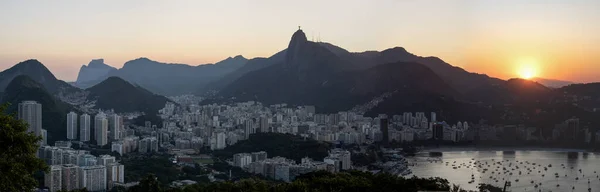 Río Janeiro Brasil 2023 Vista Panorámica Atardecer Desde Montaña Sugarloaf — Foto de Stock