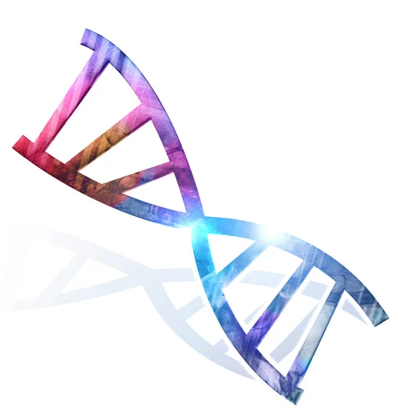 Dna Helix Deoxyribonucleic Acid Thread Chain Nucleotides Carrying Genetic Instructions — Stock Photo, Image