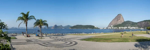 Rio Janeiro Brasil 2023 Pão Açúcar Vista Parque Flamengo Aterro — Fotografia de Stock
