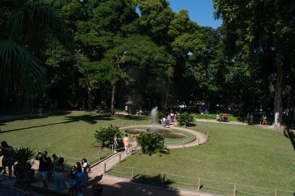 巴西里约热内卢 2023 Parque Lage景观 Parque Lage是1960年代以来在Jardim Botanico社区的一个公园 是工业家Henrique Lage和歌手Gabriella Besanzoni的妻子的住宅 — 图库照片