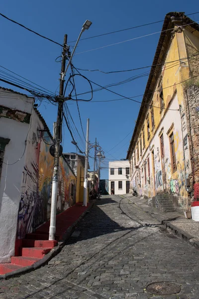 巴西里约热内卢 2023 位于市中心 以历史遗迹 殖民建筑和夜生活而闻名的拉帕街道景观城市天际线 — 图库照片