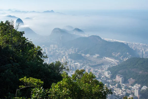 Rio Janeiro Brasil 2023 Skyline Cidade Vista Aérea Baía Guanabara — Fotografia de Stock