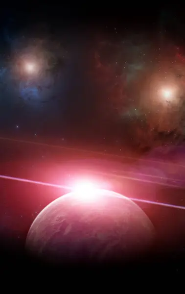 Planetas Galaxias Distantes Exploración Planetas Ciencia Ficción Conquista Nuevos Mundos —  Fotos de Stock