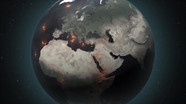 World Map Volcanic Eruption Classified One Meets Least One Criteria — Video Stock