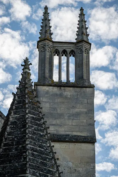 stock image Architectural details of the Bourges Cathedral is dedicated to Saint Stephen. The cathedral is one of the masterpieces of Gothic architecture in France. Historical monument