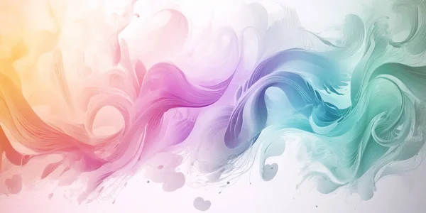 Abstract pastel colors 3d smoke background. Abstract smoke background in soft pastel colors. 3d wave banner