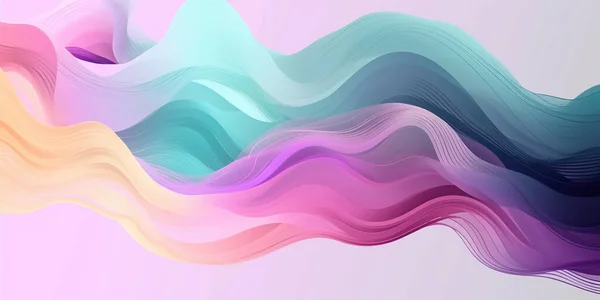 Abstract pastel colors 3d smoke background. Abstract smoke background in soft pastel colors. 3d wave banner