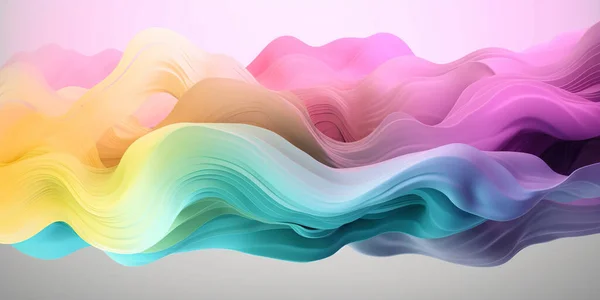 Abstract pastel colors 3d wave background. Abstract background in soft pastel colors. Wave banner