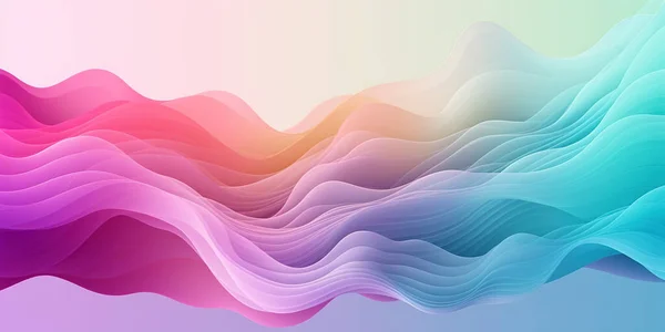 Abstract pastel colors 3d wave background. Abstract background in soft pastel colors. Wave banner