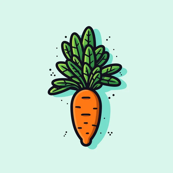 Zanahoria Zanahoria Ilustración Dibujada Mano Vector Doodle Estilo Ilustración Dibujos — Archivo Imágenes Vectoriales