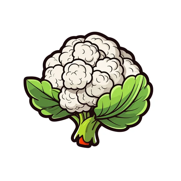 Cauliflower Cauliflower Hand Drawn Illustration Vector Doodle Style Cartoon Illustration — Stock Vector