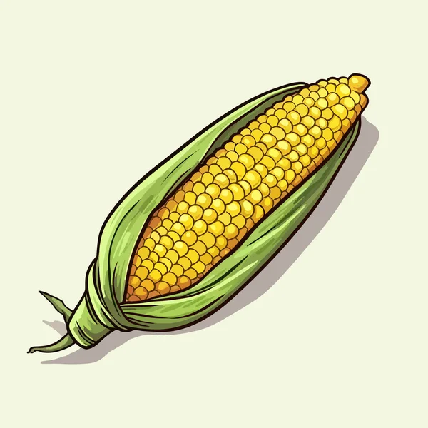 Corn Corn Hand Drawn Illustration Vector Doodle Style Cartoon Illustration — Stock Vector