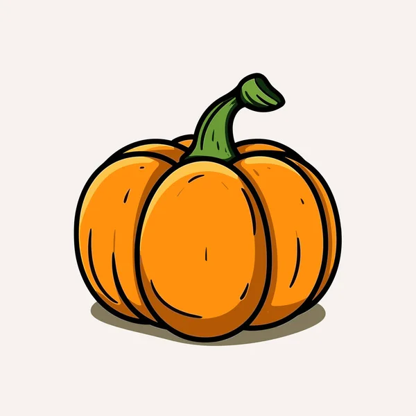 Pumpkin Pumpkin Hand Drawn Illustration Vector Doodle Style Cartoon Illustration — Stock Vector