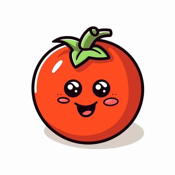 Pomidor Ilustracja Ręcznie Rysowanego Pomidora Wektor Doodle Styl Kreskówki Ilustracja — Wektor stockowy
