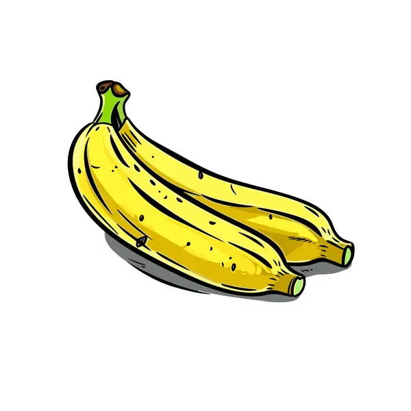 바나나요 바나나 손으로 스타일의 일러스트 — 스톡 벡터