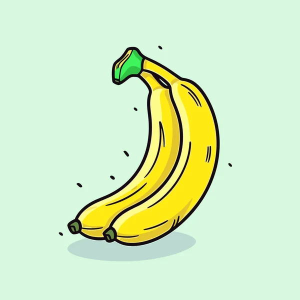 Banana Banana Ilustração Desenhada Mão Vector Doodle Estilo Desenho Animado — Vetor de Stock