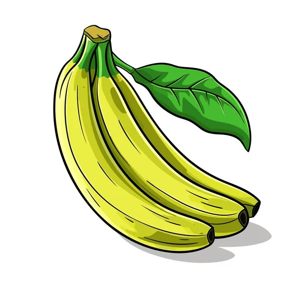 Banane Illustration Banane Dessinée Main Illustration Vectorielle Dessin Animé Style — Image vectorielle
