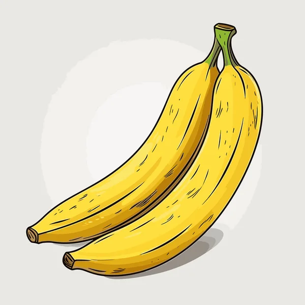 바나나요 바나나 손으로 스타일의 일러스트 — 스톡 벡터