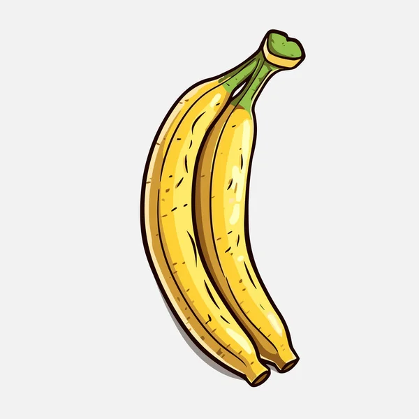 Banana Plátano Ilustración Dibujada Mano Vector Doodle Estilo Ilustración Dibujos — Vector de stock