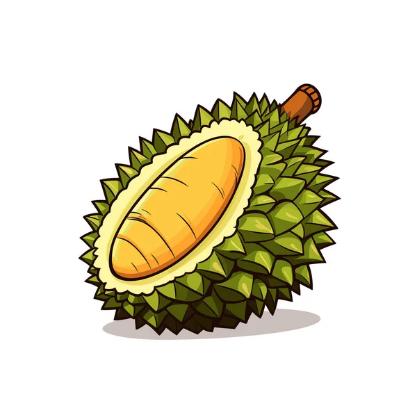 Durian Illustrazione Durian Disegnata Mano Illustrazione Del Fumetto Stile Doodle — Vettoriale Stock