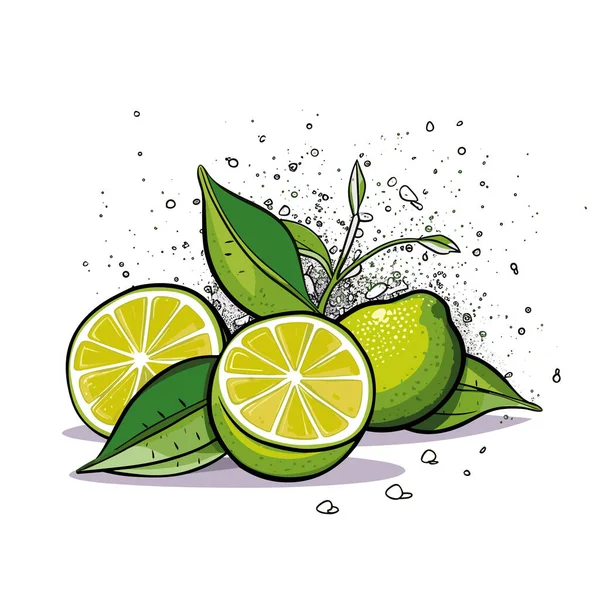 Citron Citron Handritad Illustration Vektor Klotter Stil Tecknad Illustration — Stock vektor