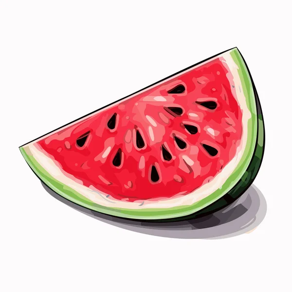 Wassermelone Wassermelone Handgezeichnete Illustration Zeichentrickfilm Vector Doodle Stil — Stockvektor