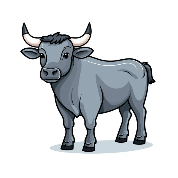 Bull Bull Hand Drawn Illustration Vector Doodle Style Cartoon Illustration — Stock Vector