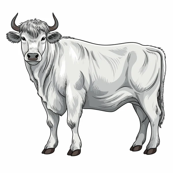 Bullocku Bullock Ručně Kreslené Ilustrace Vektorové Kreslené Kreslené Ilustrace — Stockový vektor