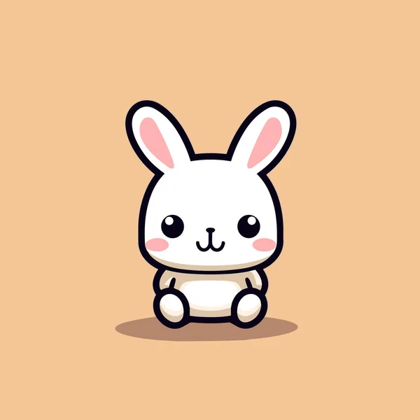 Bunny Illustration Dessinée Main Par Bunny Illustration Vectorielle Dessin Animé — Image vectorielle