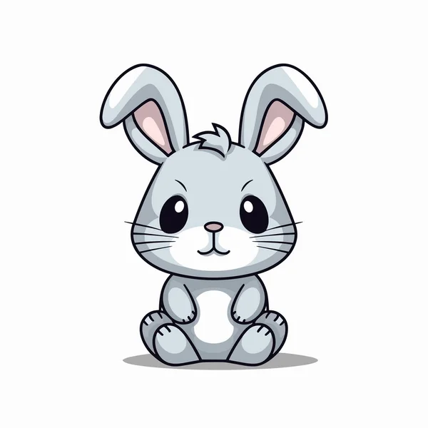 Coniglietto Illustrazione Disegnata Mano Bunny Illustrazione Del Fumetto Stile Doodle — Vettoriale Stock