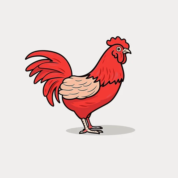 Cock Cock Ilustração Desenhada Mão Vector Doodle Estilo Desenho Animado — Vetor de Stock