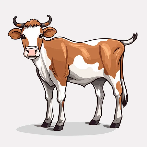 Vaca Ilustração Desenhada Mão Vaca Vector Doodle Estilo Desenho Animado —  Vetores de Stock