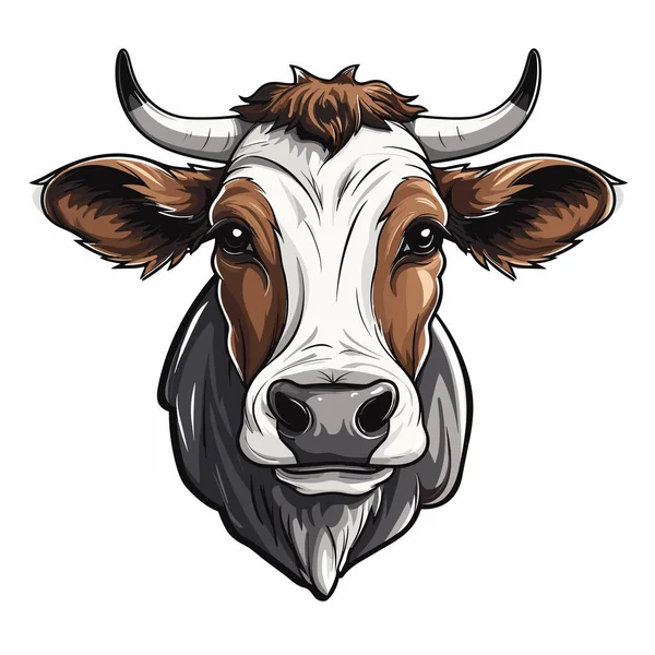 Cow Cow Hand Drawn Illustration Vector Doodle Style Cartoon Illustration — Stock Vector