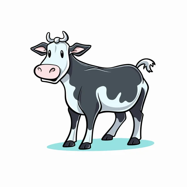Vaca Ilustração Desenhada Mão Vaca Vector Doodle Estilo Desenho Animado —  Vetores de Stock