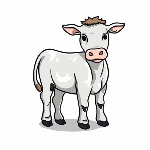 Kráva Kráva Ručně Kreslená Ilustrace Vektorové Kreslené Kreslené Ilustrace — Stockový vektor