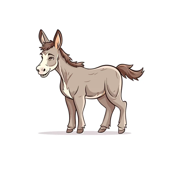 Donkey Jenny Donkey Jenny Hand Drawn Illustration Vector Doodle Style — Stock Vector