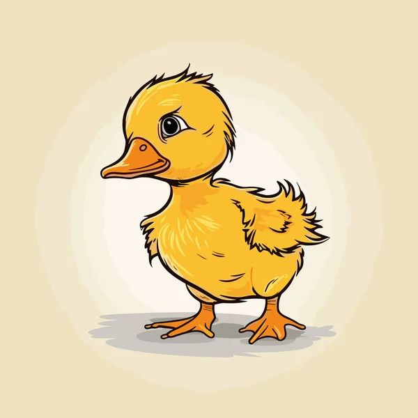 Bukken Duckling Hand Getekende Illustratie Vector Doodle Stijl Cartoon Illustratie — Stockvector
