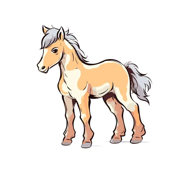 Foal Foal Ilustración Dibujada Mano Vector Doodle Estilo Ilustración Dibujos — Archivo Imágenes Vectoriales