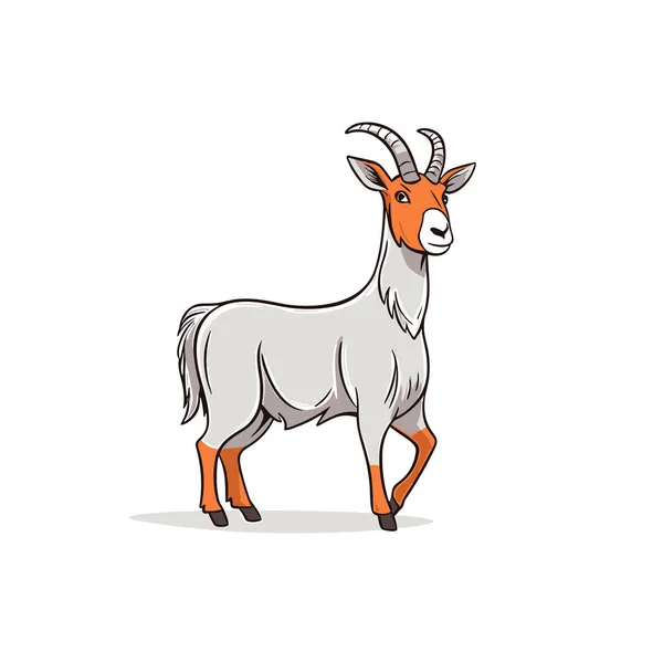 Goat Goat Hand Drawn Illustration Vector Doodle Style Cartoon Illustration — Stock Vector