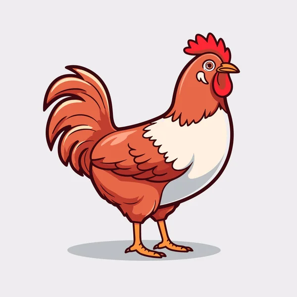 Kippen Kippen Met Hand Getekend Vector Doodle Stijl Cartoon Illustratie — Stockvector