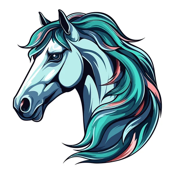 Cavalo Ilustração Cavalo Desenhada Mão Vector Doodle Estilo Desenho Animado — Vetor de Stock