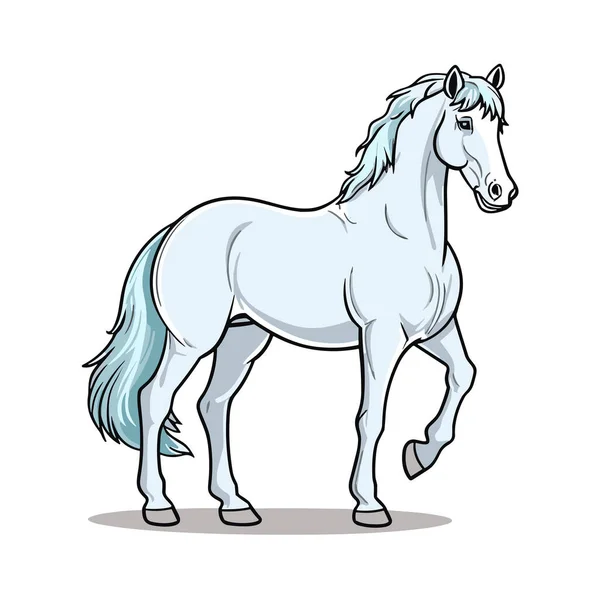 Άλογο Χειροποίητη Απεικόνιση Αλόγου Εικονογράφηση Στυλ Διανυσματικών Σκίτσων — Διανυσματικό Αρχείο