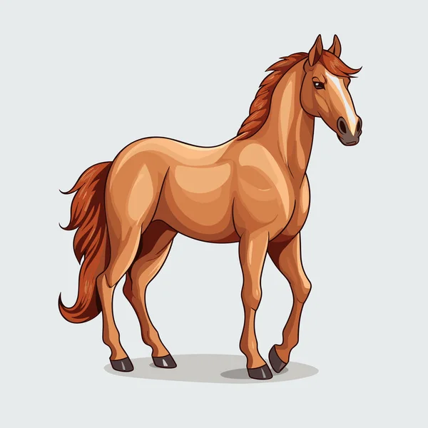 Άλογο Χειροποίητη Απεικόνιση Αλόγου Εικονογράφηση Στυλ Διανυσματικών Σκίτσων — Διανυσματικό Αρχείο