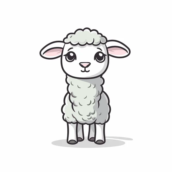 Lamb Lamb Hand Drawn Illustration Vector Doodle Style Cartoon Illustration — Stock Vector