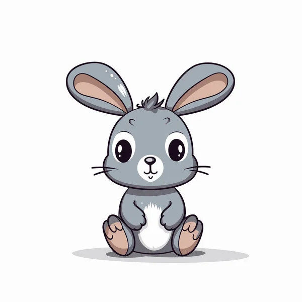 Tavşan Elle Çizilmiş Tavşan Resmi Vektör Karalama Stili Çizgi Film — Stok Vektör